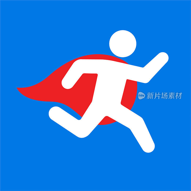 超级英雄与Cape Running图标